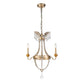 Lucas & McKearn Louis 3-Light Distressed Gold & Silver Chandelier