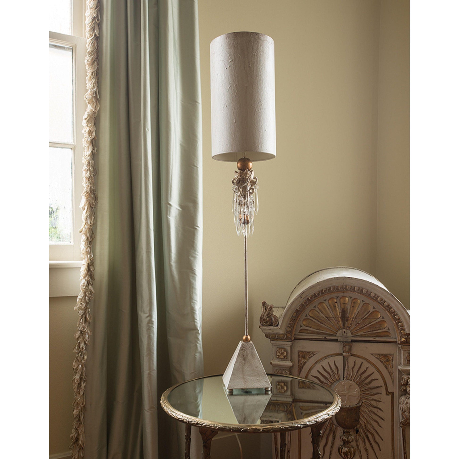 Lucas & McKearn Madison 10" Cream Ivory Buffet Table Lamp With Cylinder-Shaped Shade