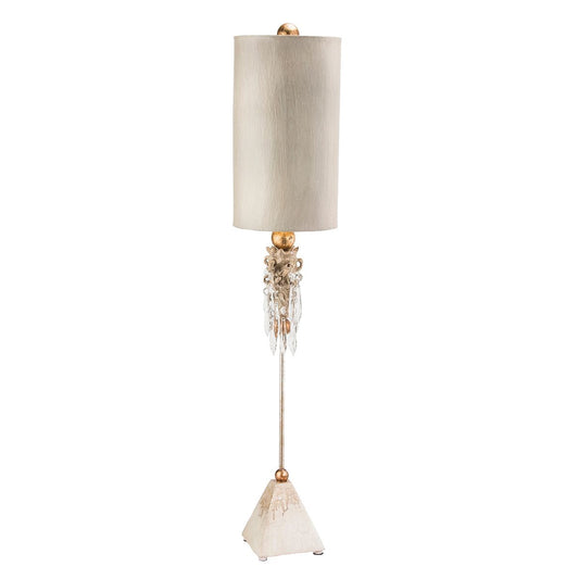 Lucas & McKearn Madison 10" Cream Ivory Buffet Table Lamp With Cylinder-Shaped Shade
