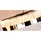 Lucas & McKearn Metro 9-Light Dark Chrome Large Pendant With Drum-Shaped Clear Glass Shade