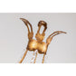 Lucas & McKearn Monteleon 2-Light Gold Wall Light With Gold Bobeches and Classic Beads Wrought Iron Frame