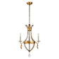 Lucas & McKearn Monteleone 3-Light Antique Gold Chandelier