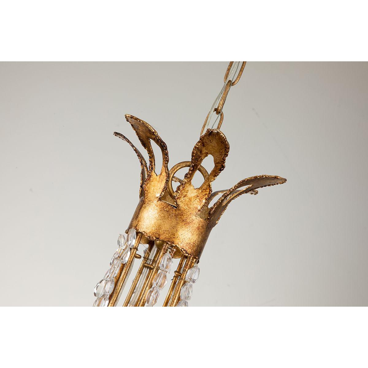 Lucas & McKearn Monteleone 3-Light Antique Gold Chandelier