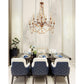 Lucas & McKearn Mosaic 10-Light Gold Leaf Two-Tier Chandelier With Multi-Size Hand Painted Resin Pieces