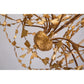 Lucas & McKearn Mosaic 15-Light Gold Leaf Two-Tier Chandelier With Multi-Size Hand Painted Resin Pieces