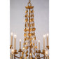 Lucas & McKearn Mosaic 15-Light Gold Leaf Two-Tier Chandelier With Multi-Size Hand Painted Resin Pieces