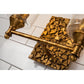 Lucas & McKearn Mosaic 2-Light Antique Gold Wall Light With Cylinder Glass Shade