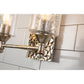 Lucas & McKearn Mosaic 2-Light Antique Silver Wall Light With Cylinder Glass Shade