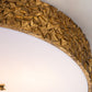 Lucas & McKearn Mosaic 20" Round Antique Gold Flush Mount Lighting With Sanded Glass Diffuser