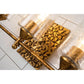 Lucas & McKearn Mosaic 3-Light Antique Gold Wall Light With Cylinder Glass Shade