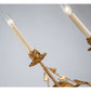 Lucas & McKearn Mosaic 3-Light Antique Gold Wall Light With Sculpted Drape Mosaic Pieces