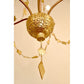 Lucas & McKearn Mosaic 5-Light Gold Leaf Chandelier With Multi-Size Hand Painted Resin Pieces