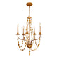 Lucas & McKearn Mosaic 5-Light Gold Leaf Chandelier With Multi-Size Hand Painted Resin Pieces