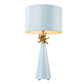 Lucas & McKearn Neo 29" Le Ciel Painted Blue Buffet Table Lamp With Drum-Shaped Shade and Gold Accents