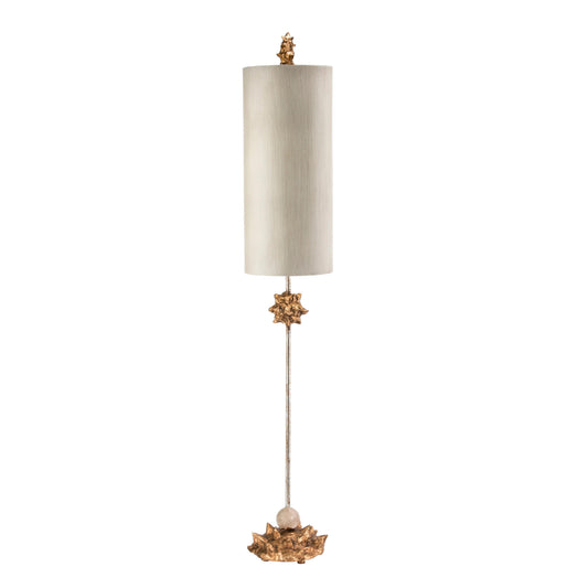 Lucas & McKearn Nettle 40" Gold Buffet Table Lamp With Cylinder-Shaped Shade
