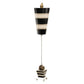 Lucas & McKearn Peony 44" Black & Taupe Buffet Table Lamp With Cone-Shaped Shade