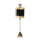 Lucas & McKearn Phoenician 31" Black & Gold Buffet Table Lamp With Drum-Shaped Shade