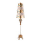 Lucas & McKearn Pompadour 40" Gold & Silver Buffet Table Lamp With Cone-Shaped Shade