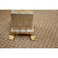 Lucas & McKearn Pompadour X 31" Gold and Silver Accent Table Lamp With Drum-Shaped Shade