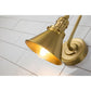 Lucas & McKearn Provence 1-Light Aged Brass Wall Light With Cone-Shaped Metal Shade