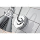 Lucas & McKearn Provence 1-Light Polished Chrome Wall Light With Cone-Shaped Metal Shade