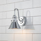 Lucas & McKearn Provence 1-Light Polished Chrome Wall Light With Cone-Shaped Metal Shade
