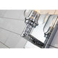Lucas & McKearn Rampart 1-Light Polished Chrome Wall Light With Cylinder Shape Clear Glass Shade