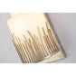 Lucas & McKearn Sawgrass 1-Light Silver Leaf Wall Light With Half-Drum Seeded Glass Shade in Grass-Like Holder