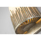 Lucas & McKearn Sawgrass 1-Light Silver Leaf Wall Light With Half-Drum Seeded Glass Shade in Grass-Like Holder