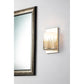 Lucas & McKearn Sawgrass 1-Light Silver Leaf Wall Light With Half-Drum Seeded Glass Shade in Grass-Like Holder