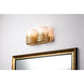 Lucas & McKearn Sawgrass 2-Light Gold Leaf Wall Light With Half-Drum Seeded Glass Shade in Grass-Like Holder