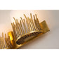 Lucas & McKearn Sawgrass 3-Light Gold Leaf Wall Light With Half-Drum Seeded Glass Shade in Grass-Like Holder