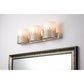 Lucas & McKearn Sawgrass 3-Light Silver Leaf Wall Light With Half-Drum Seeded Glass Shade in Grass-Like Holder