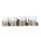 Lucas & McKearn Sawgrass 4-Light Antique Silver Leaf Bar Light With Opal Glass Shade