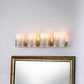 Lucas & McKearn Sawgrass 4-Light Antique Silver Leaf Bar Light With Opal Glass Shade