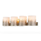 Lucas & McKearn Sawgrass 4-Light Antique Silver Leaf Bar Light With Opal Glass Shade