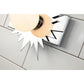 Lucas & McKearn Soleil 1-Light Polished Chrome Star-Shaped Wall Light With Sanded Glass Globe Shade