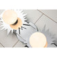Lucas & McKearn Soleil 2-Light Polished Chrome Star-Shaped Wall Light With Sanded Glass Globe Shade