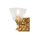 Lucas & McKearn Star 1-Light Gold Leaf Wall Light With Fanciful Dangling Decoration