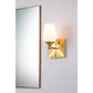 Lucas & McKearn Trellis 1-Light Aged Brass Wall Light With Tulip Shape White Opal Glass Shade