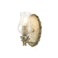 Lucas & McKearn Trellis 1-Light Cream & Silver Hand-Painted Wall Light With Gold and Silver Orb Accent