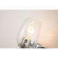 Lucas & McKearn Trellis 1-Light Polished Chrome Wall Light With Tulip Shape Clear Glass Shade