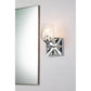 Lucas & McKearn Trellis 1-Light Polished Chrome Wall Light With Tulip Shape Clear Glass Shade