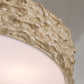 Lucas & McKearn Trellis 16" Round White And Beige Flush Mount Lighting With Frosted Glass Diffuser