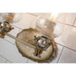 Lucas & McKearn Trellis 2-Light Cream & Silver Hand-Painted Wall Light With Gold and Silver Orb Accent
