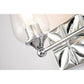 Lucas & McKearn Trellis 2-Light Polished Chrome Wall Light With Tulip Shape Clear Glass Shade