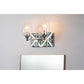 Lucas & McKearn Trellis 2-Light Polished Chrome Wall Light With Tulip Shape Clear Glass Shade