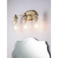 Lucas & McKearn Trellis 3-Light Cream & Silver Hand-Painted Wall Light With Gold and Silver Orb Accent