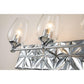 Lucas & McKearn Trellis 3-Light Polished Chrome Wall Light With Tulip Shape Clear Glass Shade