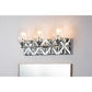 Lucas & McKearn Trellis 3-Light Polished Chrome Wall Light With Tulip Shape Clear Glass Shade